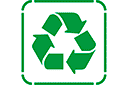 Recykling - szablony z różnymi symbolami