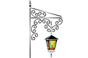 Kolorowy lampion 08 - szablony z różnymi przedmiotami i obiektami