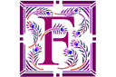 Pierwsza litera F - szablony z tekstami i zestawami liter
