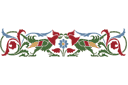 Koguty średniowieczne - szablony w stylu średniowiecznym