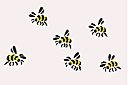 Pszczoły - szablony z owadami i insektami