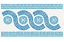 Włoska mozaika - szablony z kwadratowymi wzorami