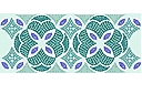 Mozaika podłogowa - szablony z kwadratowymi wzorami