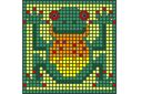 Szczęśliwa żaba (mozaika) - szablony z kwadratowymi wzorami