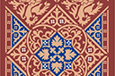 Dachówka Pugina - szablony z kwadratowymi wzorami