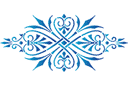 Koronkowy monogram 54 - szablony z klasycznymi wzorami