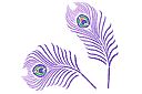 Pawie pióra - szablony z różnymi wzorami