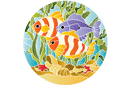 Ryby tropików - szablony z morskimi malowidłami