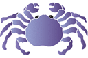Krab niebieski - szablony z fokusami