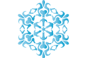 Śnieżynka XXIII - szablony ze śniegiem i mrozem