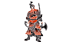 Wojownik z mieczem - szablony w stylu wschodnim