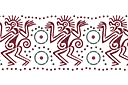 Inków bordiur - szablony starożytnej ameryki