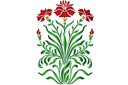 Krzak koniczyny - szablony z kwiatami ogrodowymi i polnymi