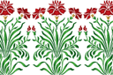 Bordiur koniczyny 2 - szablony z kwiatami ogrodowymi i polnymi