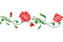 Bordiur koniczyny 4 - szablony z kwiatami ogrodowymi i polnymi