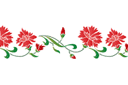 Bordiur koniczyny 3 - szablony z kwiatami ogrodowymi i polnymi