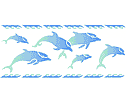Bordiur z delfinami - szablony z fokusami