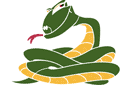 Chytry wąż - szablony ze zwierzętami