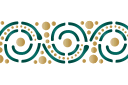 Spirale i kropki - szablony na bordiury z abstrakcyjnymi wzorami
