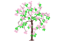Japońska Sakura - szablony z drzewami i krzakami