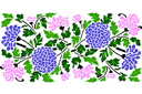 Motyw chryzantemy - szablony z kwiatami ogrodowymi i polnymi