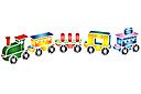 Pociąg dla dzieci - szablony z zabawkami dla dzieci