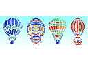 Balony - szablony z samochodami, łodziami, samolotami