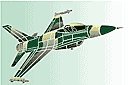 F-16 - szablony z samochodami, łodziami, samolotami