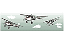 Cessna - szablony z samochodami, łodziami, samolotami