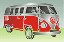 Volkswagen T1 - szablony z samochodami, łodziami, samolotami