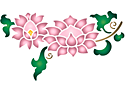 Gałązka z chryzantemami A - szablony z kwiatami ogrodowymi i polnymi