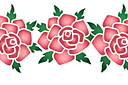 Kwiat róży 1B - szablony z ogrodem i dzikimi różami