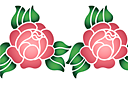 Róża prymitywna 1B - szablony z ogrodem i dzikimi różami