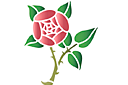 Gałęzie róży pierwotne A - szablony z ogrodem i dzikimi różami