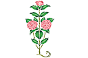 Krzak róży 1 - szablony z ogrodem i dzikimi różami