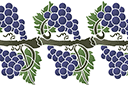 Winorośl 4 - szablony do bordiur z roślinami