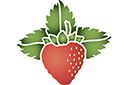 Jagoda truskawkowa - szablony z owocami i jagodami