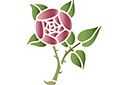 Okrągła róża 4 - szablony z ogrodem i dzikimi różami
