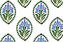 Irys w owalu - tapeta - szablony z kwiatami ogrodowymi i polnymi