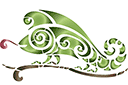 Stylowy kameleon - szablony ze zwierzętami