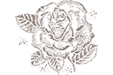 Duże róże 79а - szablony z ogrodem i dzikimi różami