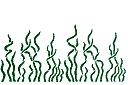 Wodorosty - szablony z rybami i roślinami wodnymi