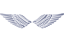 Skrzydła anioła 04 - szablony z aniołami i niebem