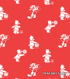 Teddy tapeta sportowa - szablon do dekoracji