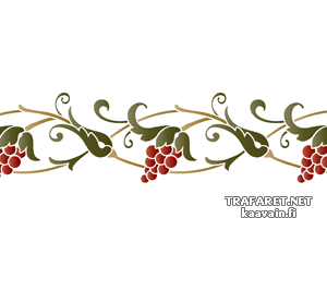 Bordiur winogronowy 47 - szablon do dekoracji