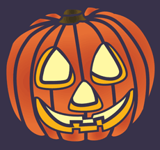 Halloweenowa dynia 1 - szablon do dekoracji