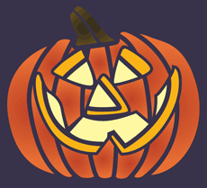 Dynia Halloween 3 - szablon do dekoracji