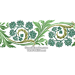 Różne liście bordiur - szablon do dekoracji