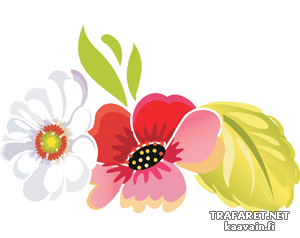 Kwiaty Zhostowa - szablon do dekoracji