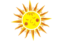 Słońce - szablony z wzorami dla dzieci